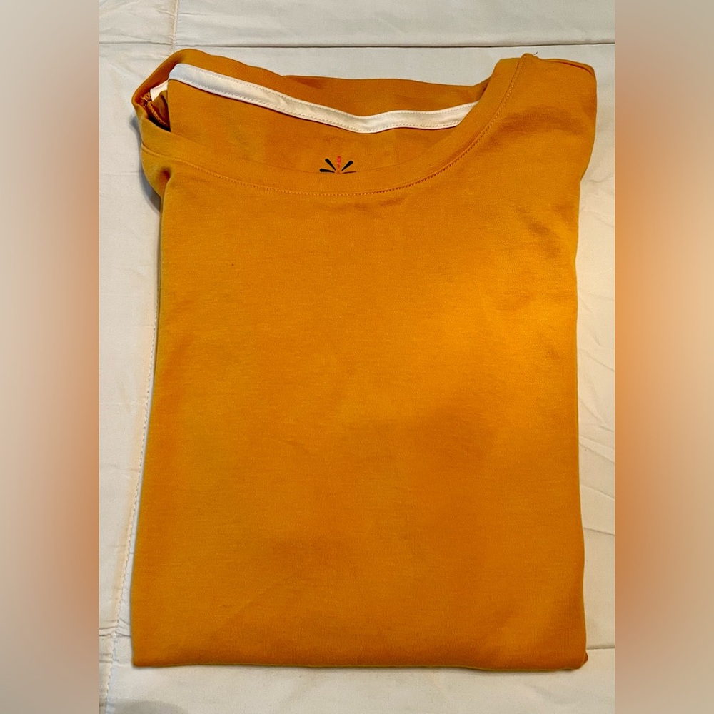 Isaac Mizrahi Pima Cotton Mustard‎ Yellow Top